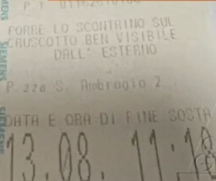 scontrino sempio
