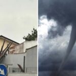 Tromba d’aria in Italia: tetto scoperchiato e alberi spezzati