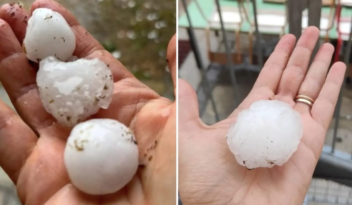 Maltempo devastante, grandine gigantesca e strade allagate