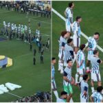 Argentina, il gesto mentre la spagna alza la coppa scatena la bufera